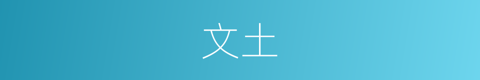 文土的意思