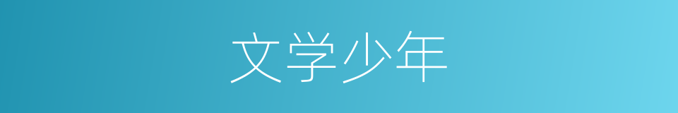文学少年的同义词