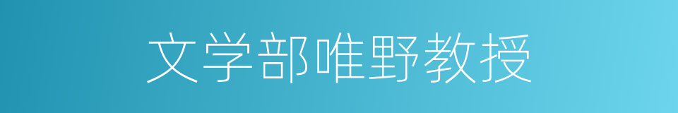 文学部唯野教授的同义词