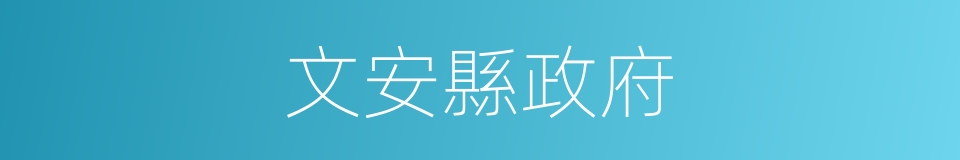 文安縣政府的同義詞