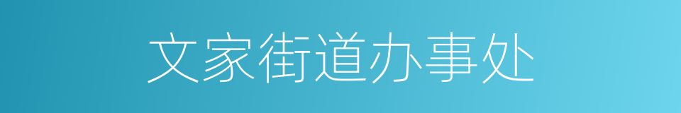 文家街道办事处的同义词