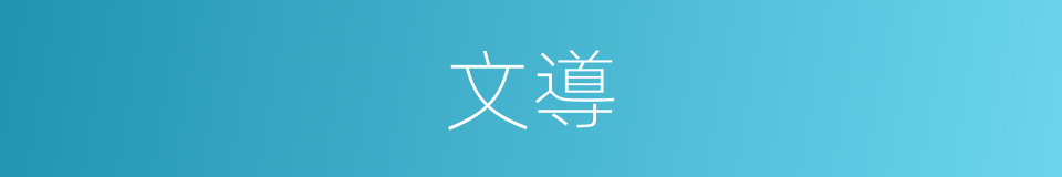 文導的同義詞