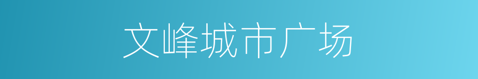 文峰城市广场的同义词