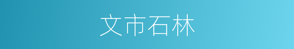 文市石林的同义词
