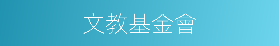 文教基金會的同義詞