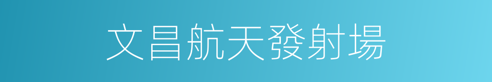 文昌航天發射場的同義詞
