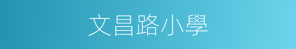 文昌路小學的同義詞