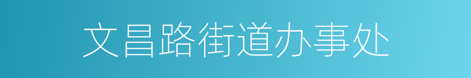 文昌路街道办事处的同义词