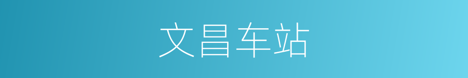 文昌车站的同义词
