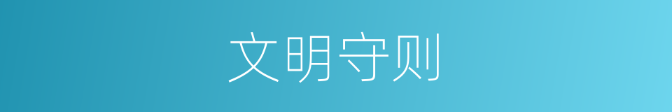 文明守则的同义词