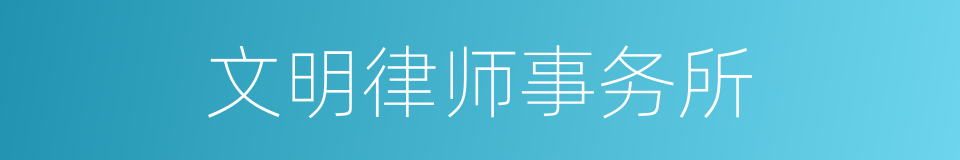 文明律师事务所的同义词