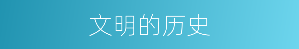 文明的历史的同义词