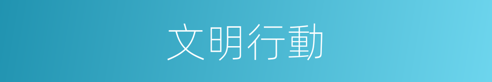 文明行動的同義詞