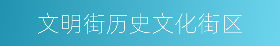 文明街历史文化街区的同义词