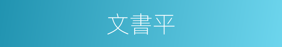 文書平的同義詞