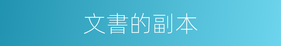 文書的副本的同義詞