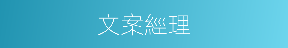 文案經理的同義詞
