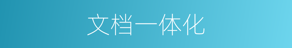 文档一体化的同义词