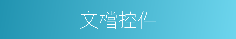 文檔控件的同義詞