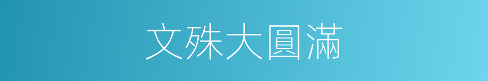 文殊大圓滿的同義詞