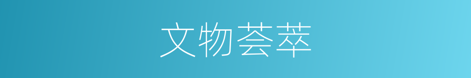 文物荟萃的同义词