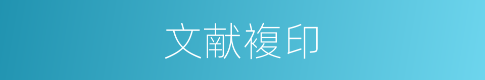 文献複印的同义词