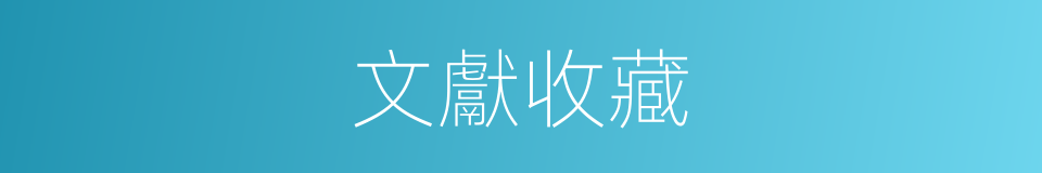 文獻收藏的同義詞