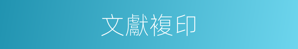 文獻複印的同義詞