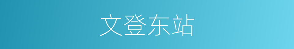 文登东站的同义词