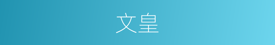 文皇的意思