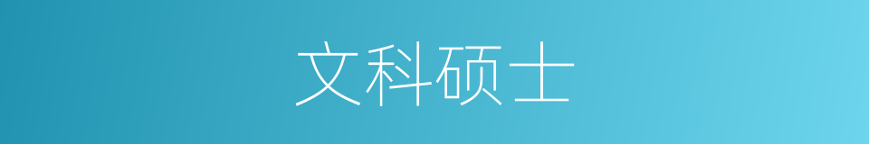 文科硕士的同义词