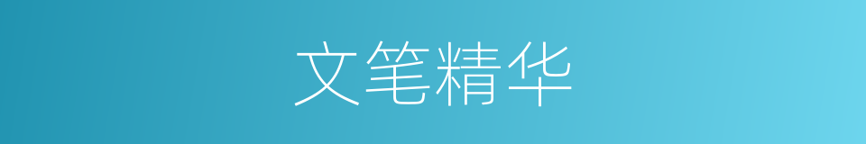 文笔精华的同义词
