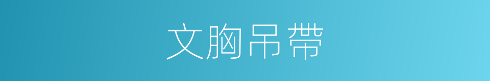 文胸吊帶的同義詞