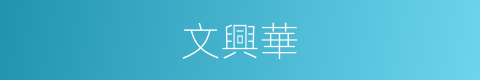 文興華的同義詞