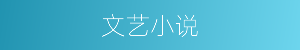 文艺小说的意思