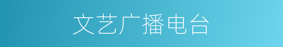 文艺广播电台的同义词