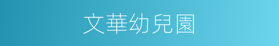 文華幼兒園的同義詞
