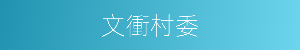 文衝村委的同義詞