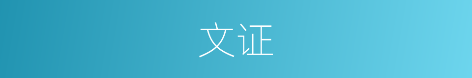 文证的意思