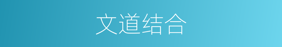 文道结合的同义词