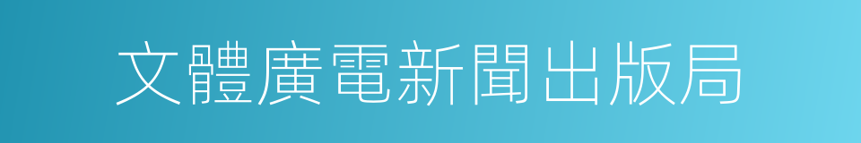 文體廣電新聞出版局的同義詞