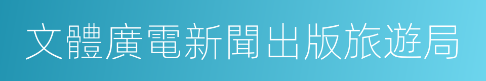 文體廣電新聞出版旅遊局的同義詞