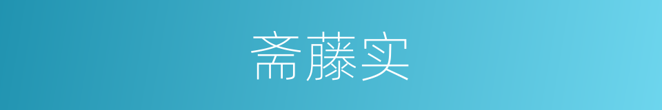 斋藤实的同义词