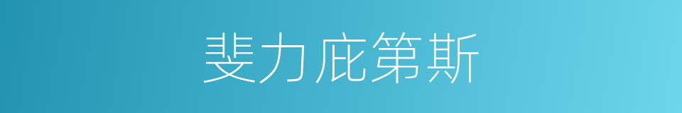 斐力庇第斯的同义词