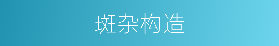 斑杂构造的同义词