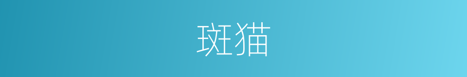 斑猫的意思
