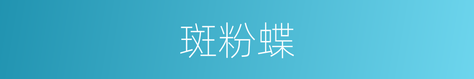斑粉蝶的同义词