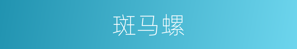 斑马螺的同义词