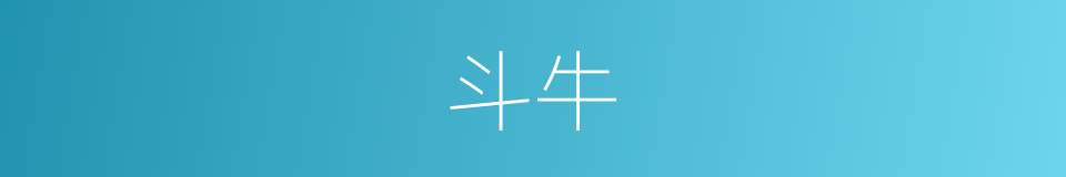 斗牛的意思