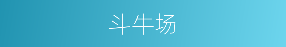 斗牛场的意思